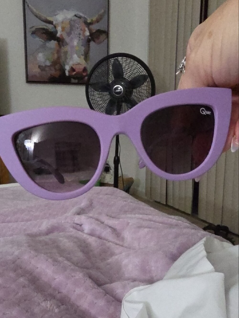 Quay Australia Lilac Cat-Eye Sunglasses Y2K.. with Dark OMBRE Lenses. See Adl Dt - Picture 13 of 16